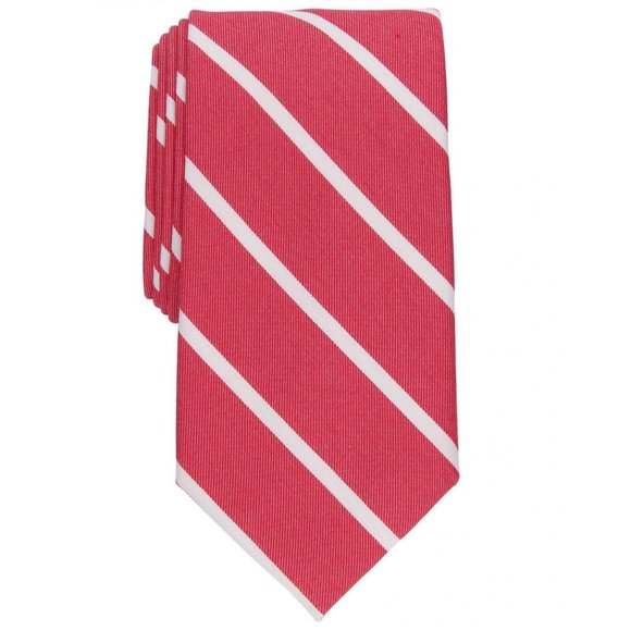 NWT Club Room Men's Classic Stripe Tie 1CRC1-1016 One Size Red - Picture 1 of 7